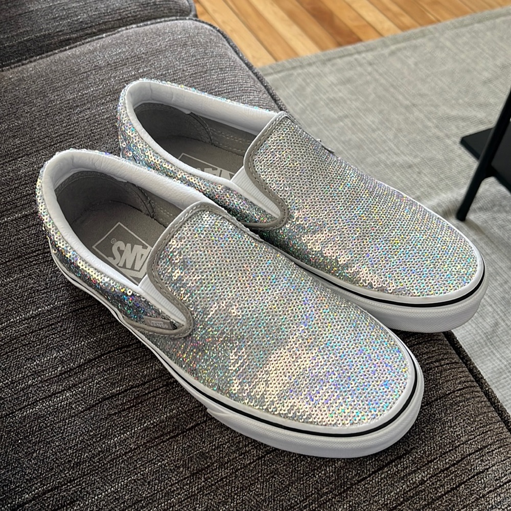 Sequin Slip On Vans